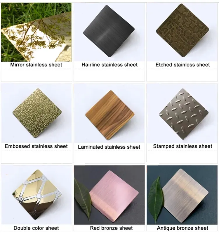 2b Ba 8K Hl พื้นผิว 4X8 5X10 ความหนา 0.3-3 มม. Ss 201 แผ่นรีดเย็น 201 202 สำหรับเครื่องมือตัด เครื่องมือวัด 2