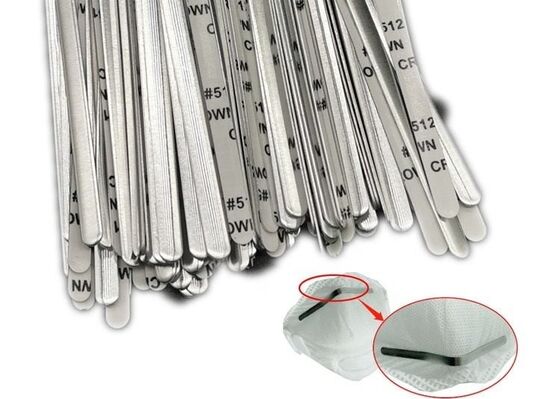 ซื้อ อลูมิเนียมหน้ากากจมูกแถบสะพานลวดสำหรับหน้ากากใบหน้า Shied 5mm Fixed การผลิตออนไลน์